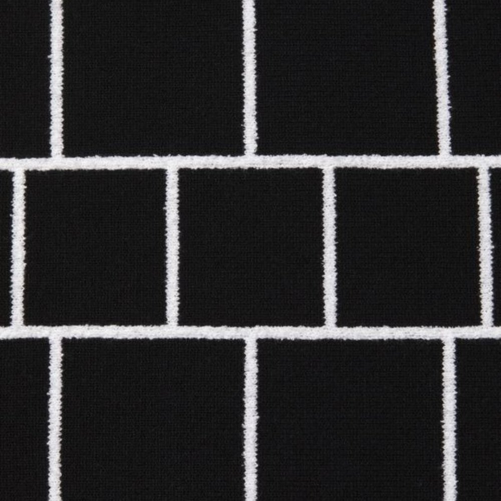 MILLY Black & White Windowpane Knit A-Line Dress – Open Back – Size M - Picture 15 of 16